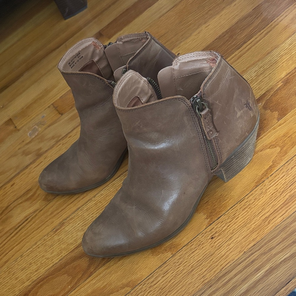 Brown Leather Ankle Boots